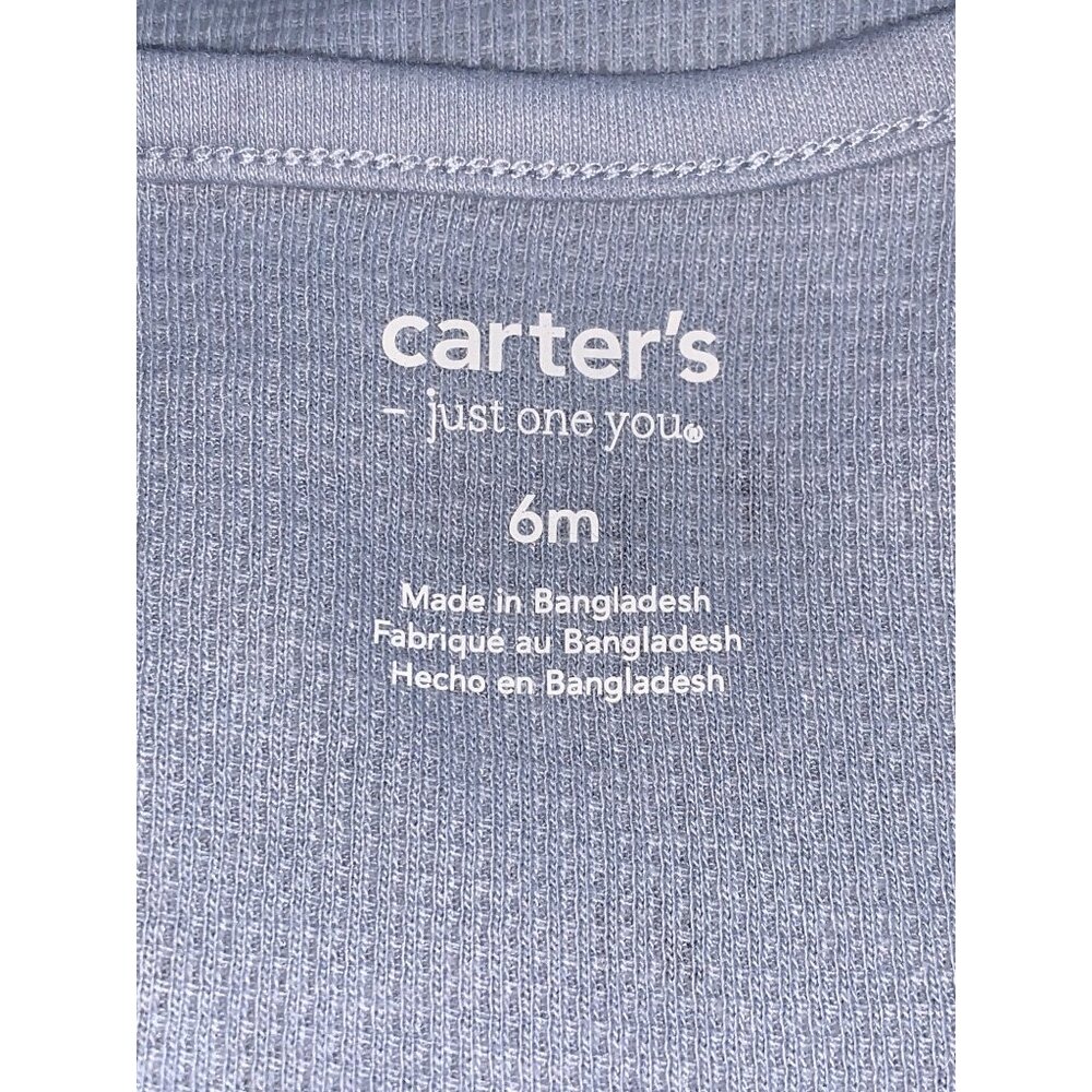 Carters Baby Boy Footed Sleeper Pajamas 2-Way Zipper Size 6M - Picture 5 of 6